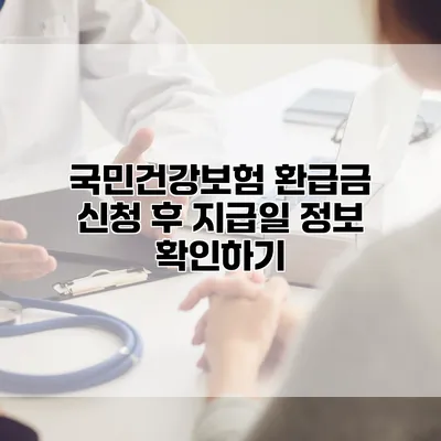 국민건강보험 환급금 신청 후 지급일 정보 확인하기
