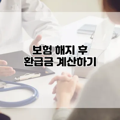 보험 해지 후 환급금 계산하기