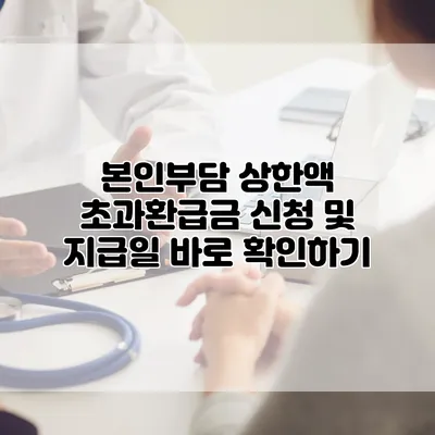 본인부담 상한액 초과환급금 신청 및 지급일 바로 확인하기