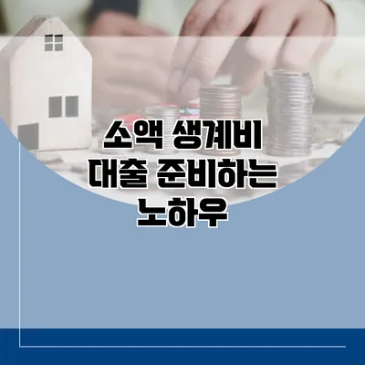 소액 생계비 대출 준비하는 노하우
