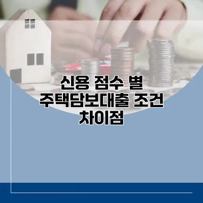 신용 점수 별 주택담보대출 조건 차이점
