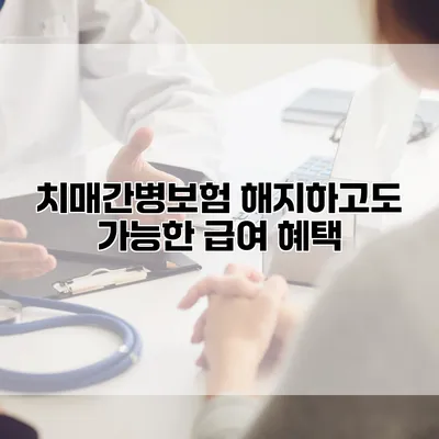 치매간병보험 해지하고도 가능한 급여 혜택