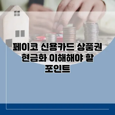 페이코 신용카드 상품권 현금화 이해해야 할 포인트