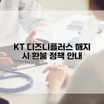 KT 디즈니플러스 해지 시 환불 정책 안내