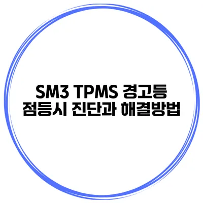 SM3 TPMS 경고등 점등시 진단과 해결방법