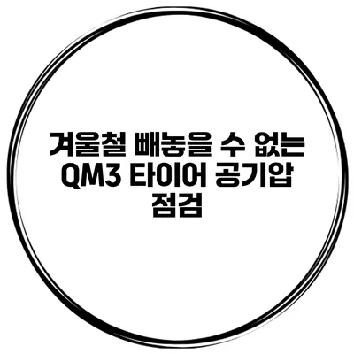 겨울철 빼놓을 수 없는 QM3 타이어 공기압 점검